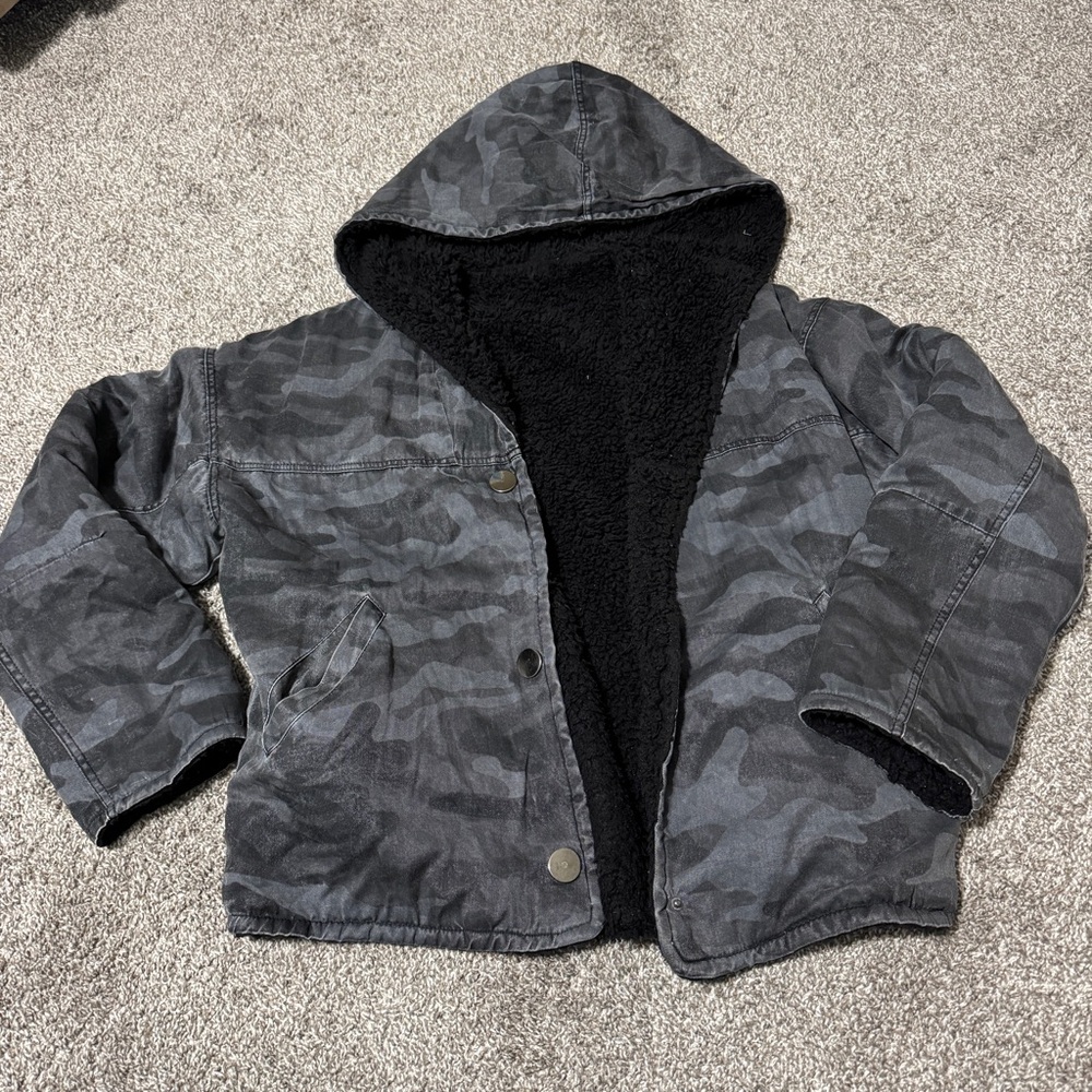 Vintage Havana Black Camo Jean Jacket